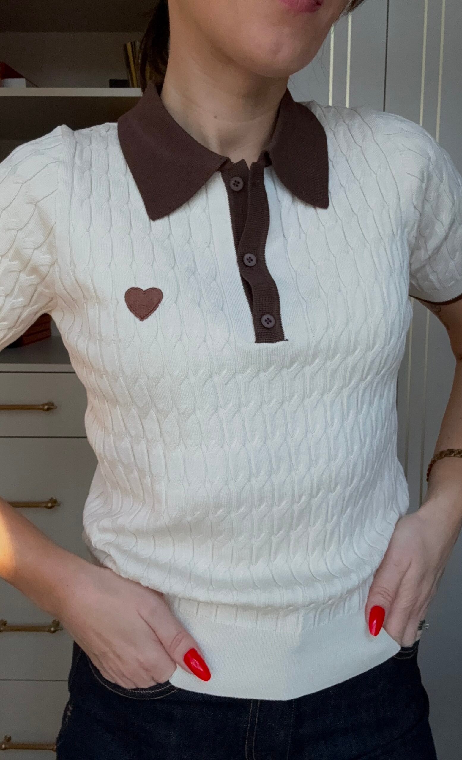 KREMINĖS SPALVOS MEGZTA PALAIDINĖ