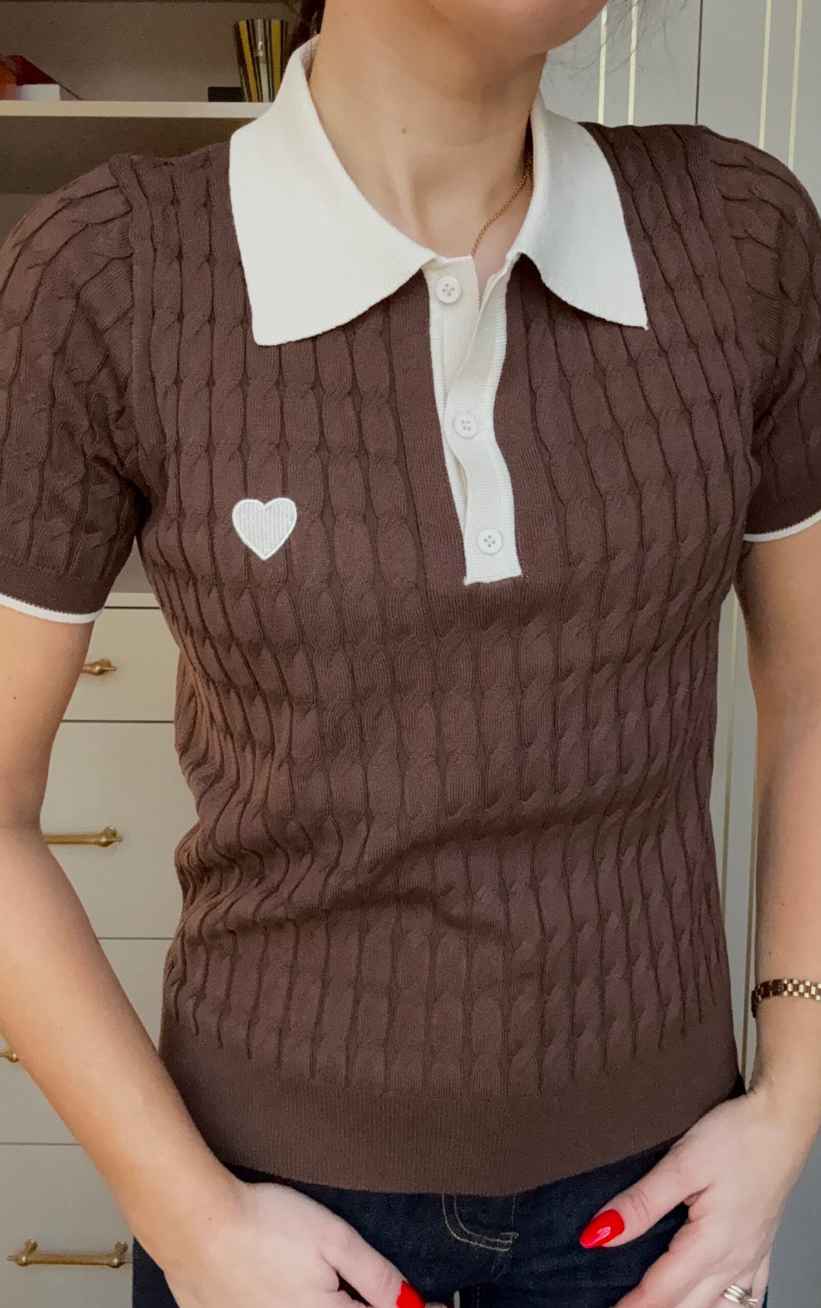 ŠOKOLADO SPALVOS MEGZTA PALAIDINĖ - Image 4