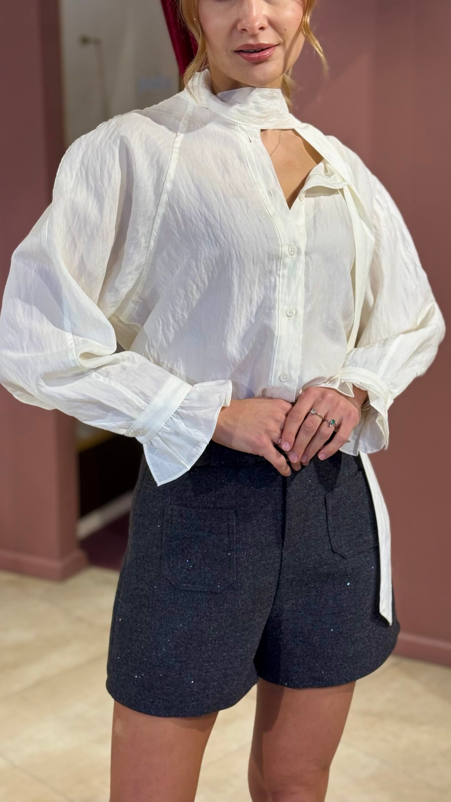 KREMINĖS SPALVOS MARŠKINIAI - Image 3