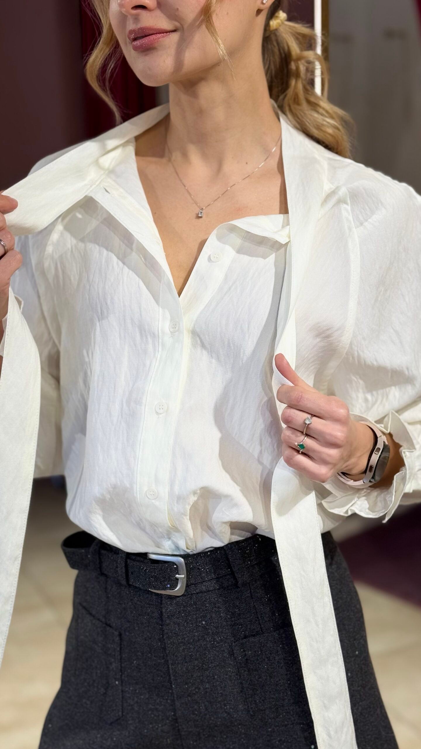 KREMINĖS SPALVOS MARŠKINIAI - Image 4